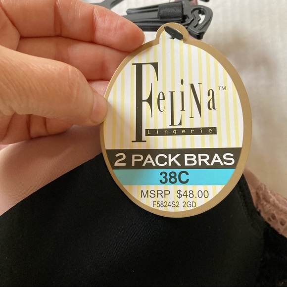 Felina Lingerie 2 pack Bras Size 38C - Picture 4 of 5